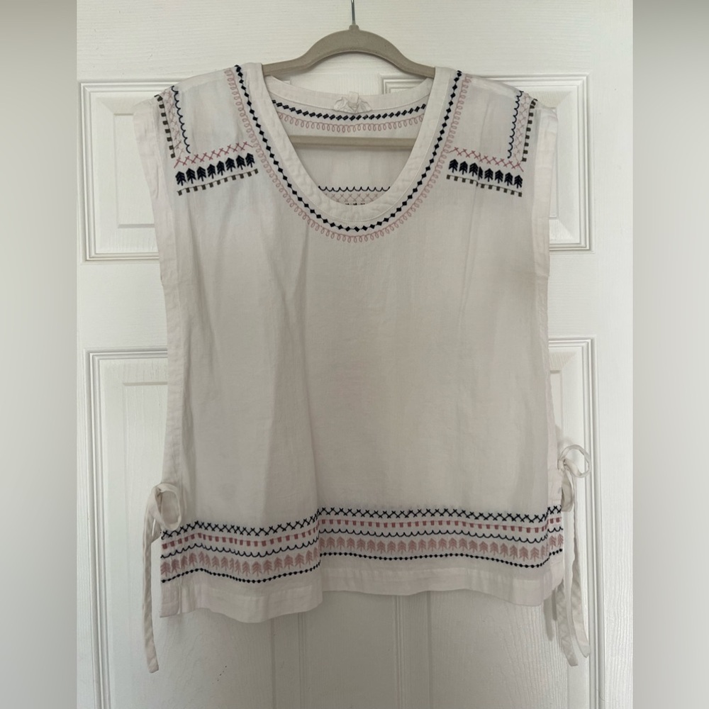 Loft Embroidered Shirt with Ties